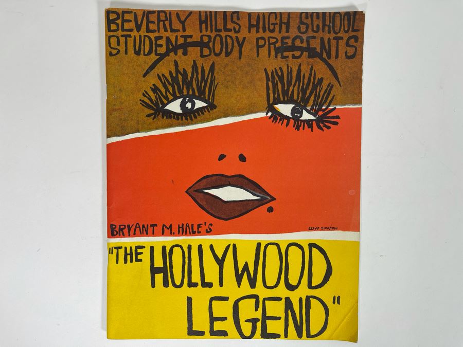 1960 Beverly Hills High School Play Program Bryant M. Hale's 'The Hollywood Legend'