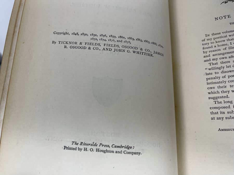 The Poetical Works Of John Greenleaf Whittier Complete Edition In Three Volumes 1880 [Photo 11]