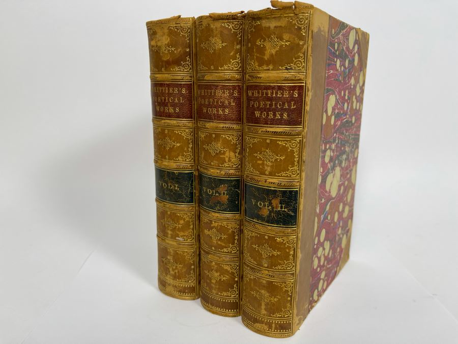 The Poetical Works Of John Greenleaf Whittier Complete Edition In Three Volumes 1880