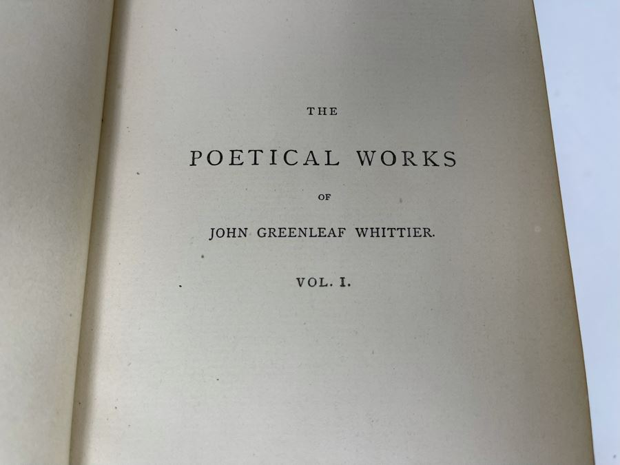 The Poetical Works Of John Greenleaf Whittier Complete Edition In Three Volumes 1880 [Photo 7]