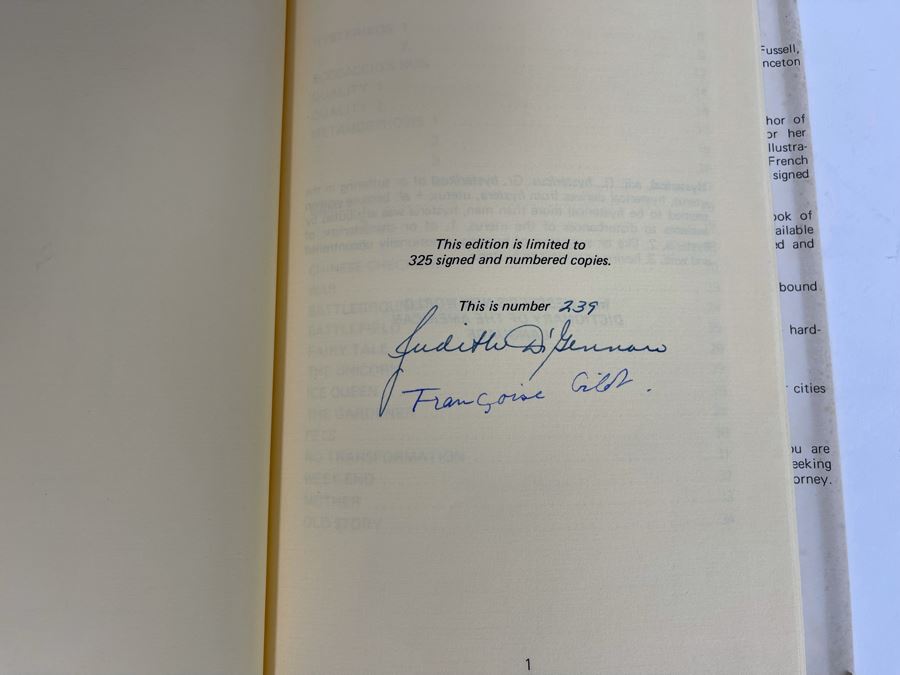 Signed Limited Edition Book Hysterikos By Judith Di Gennaro Drawings By Francoise Gilot - Signed By Francoise Gilot (Girlfriend Of Pablo Picasso) And Judith Di Gennaro [Photo 12]