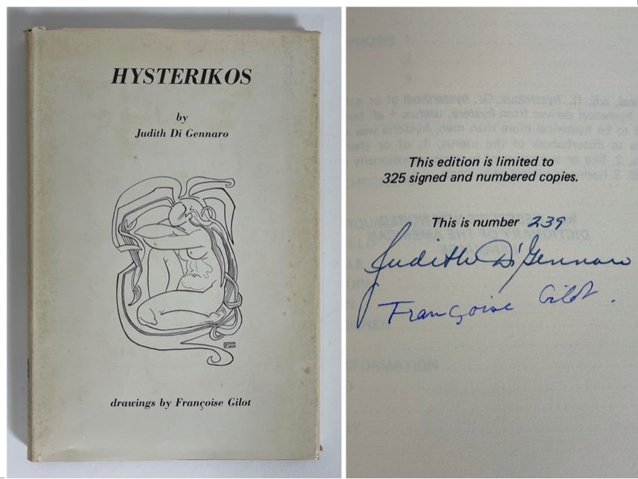 Signed Limited Edition Book Hysterikos By Judith Di Gennaro Drawings By Francoise Gilot - Signed By Francoise Gilot (Girlfriend Of Pablo Picasso) And Judith Di Gennaro [Photo 1]