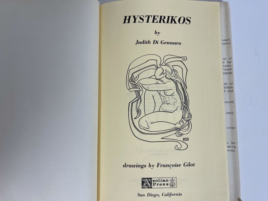 Signed Limited Edition Book Hysterikos By Judith Di Gennaro Drawings By Francoise Gilot - Signed By Francoise Gilot (Girlfriend Of Pablo Picasso) And Judith Di Gennaro [Photo 7]