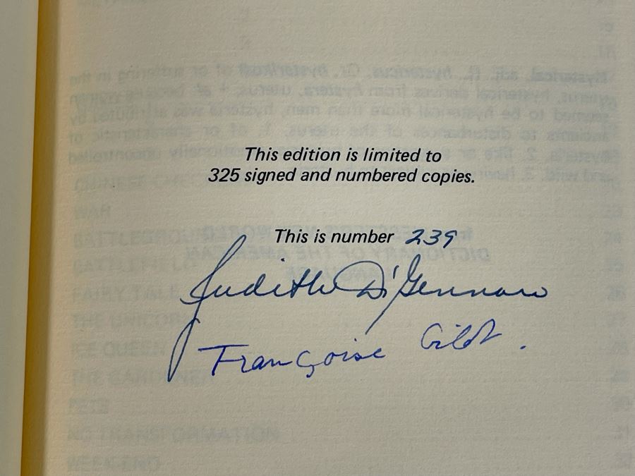 Signed Limited Edition Book Hysterikos By Judith Di Gennaro Drawings By Francoise Gilot - Signed By Francoise Gilot (Girlfriend Of Pablo Picasso) And Judith Di Gennaro [Photo 10]