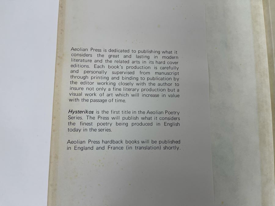 Signed Limited Edition Book Hysterikos By Judith Di Gennaro Drawings By Francoise Gilot - Signed By Francoise Gilot (Girlfriend Of Pablo Picasso) And Judith Di Gennaro [Photo 6]