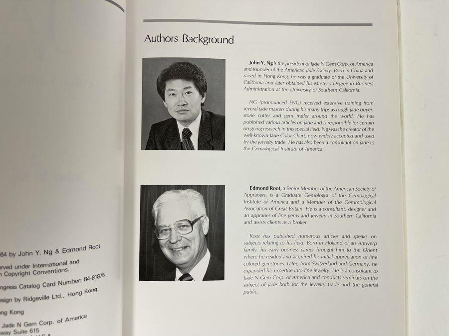 Signed Limited Edition Specially Bound Book Jade For You Value Guide To Fine Jewelry Jade Signed By John Y. Ng And Edmond Root [Photo 10]