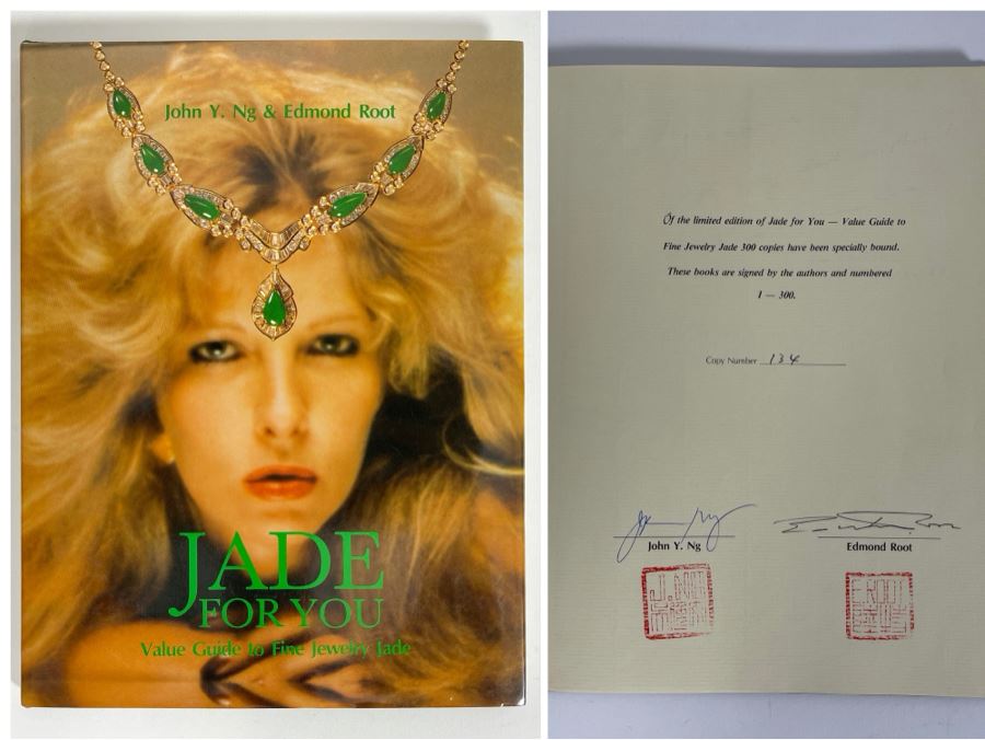 Signed Limited Edition Specially Bound Book Jade For You Value Guide To Fine Jewelry Jade Signed By John Y. Ng And Edmond Root [Photo 1]