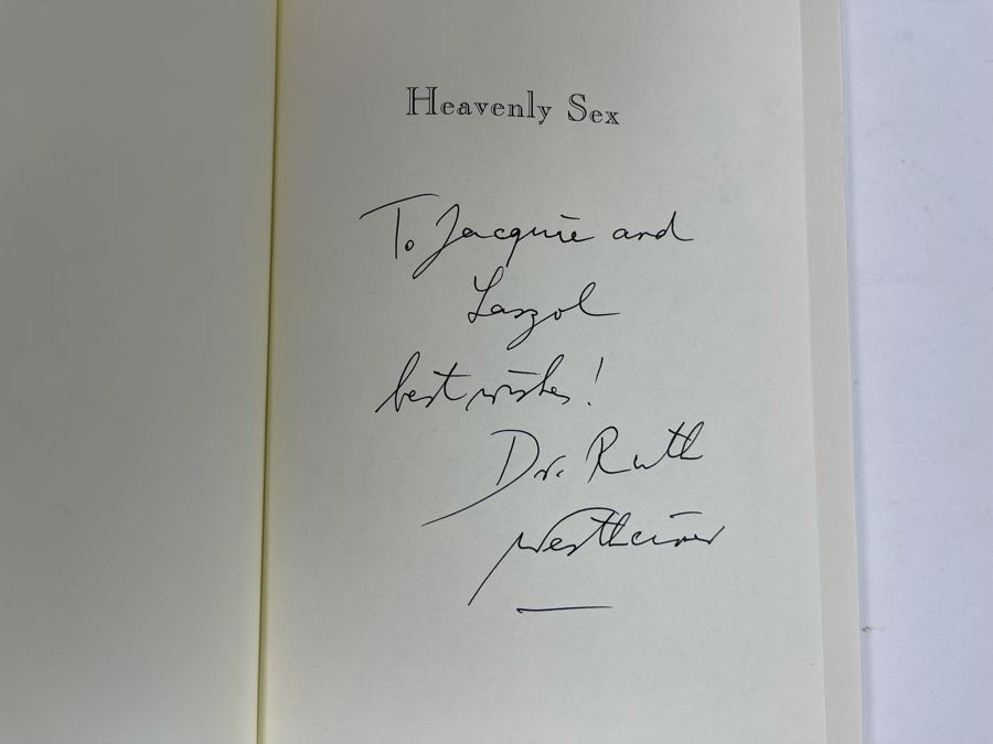 Signed Dr. Ruth K. Westheimer Book Heavenly Sex: Sexuality In The Jewish Tradition [Photo 6]