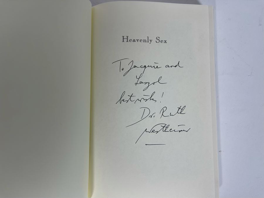Signed Dr. Ruth K. Westheimer Book Heavenly Sex: Sexuality In The Jewish Tradition [Photo 5]
