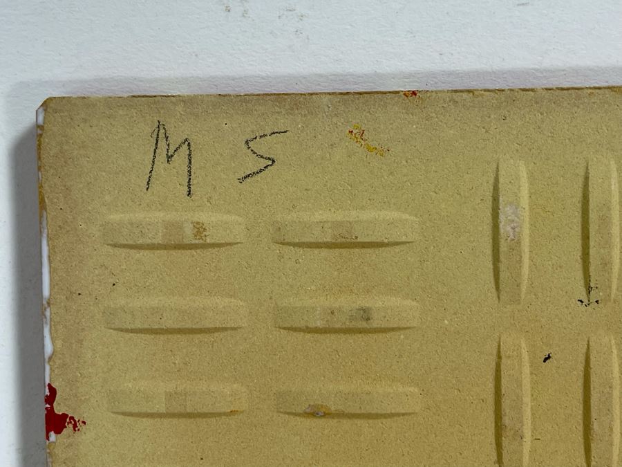 Original Abstract Painting On Tile Artist Unknown 6 X 6 [Photo 10]