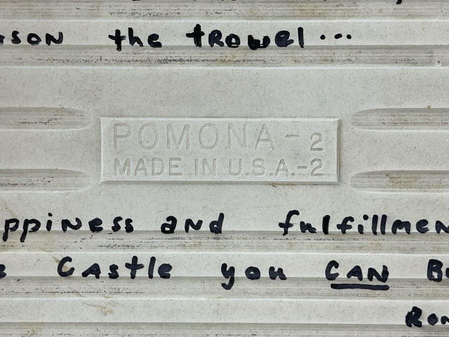 Original Abstract Painting On Tile 'Truth Is A Stone, Attitude It's Hue... Practice Is The Mortar...' Signed Ron LaMar 1969 6 X 6 [Photo 9]