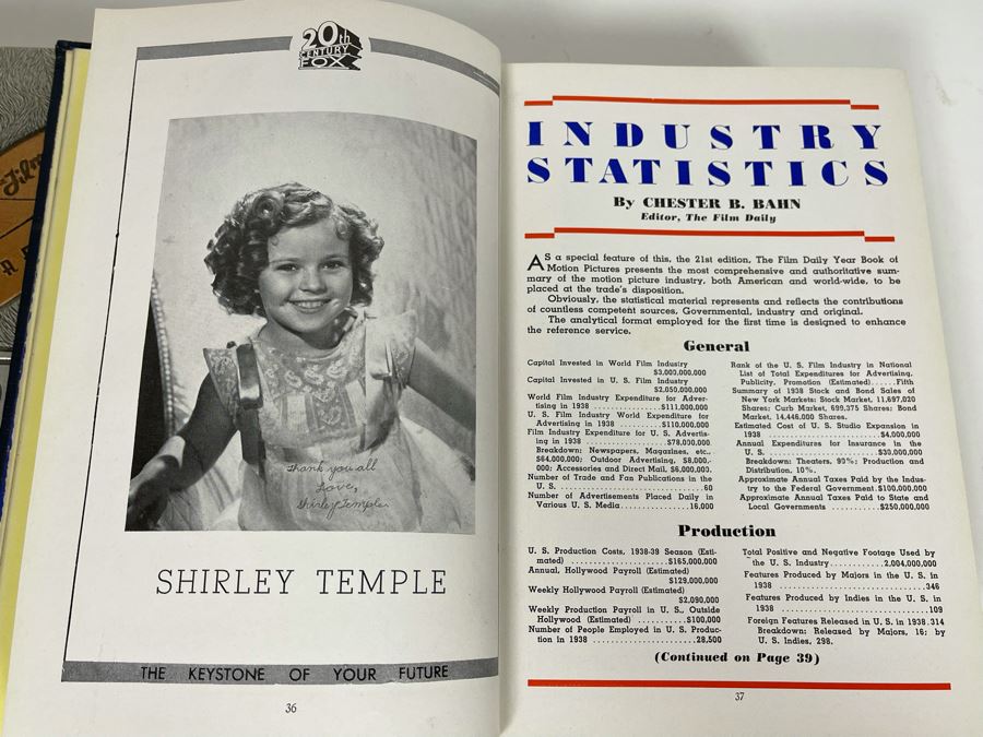 The Film Daily Yearbook Of Motion Pictures 1938 And 1939 (One Persoalized For Joseph H. Nadel) [Photo 9]