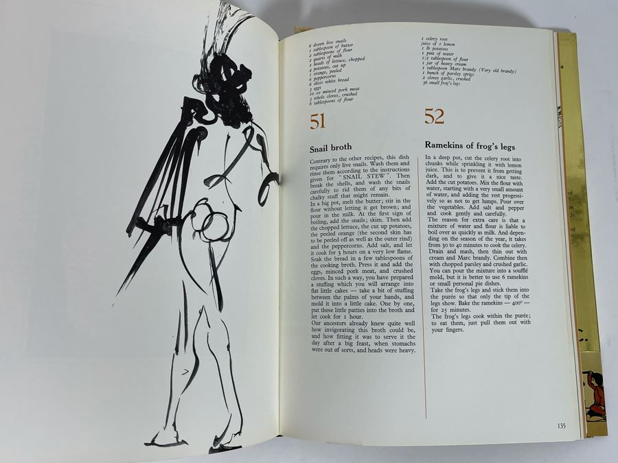 First Edition 1973 Salvador Dali Book Les Diners De Gala France By Draeger Felicie (Cookbook Or Diners By Dali) [Photo 14]