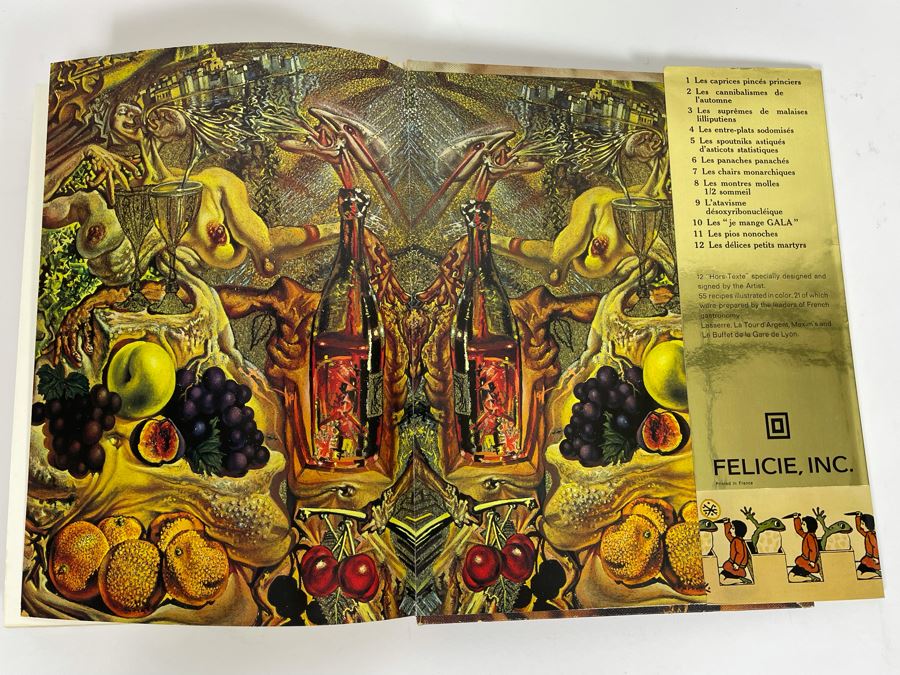 First Edition 1973 Salvador Dali Book Les Diners De Gala France By Draeger Felicie (Cookbook Or Diners By Dali) [Photo 15]