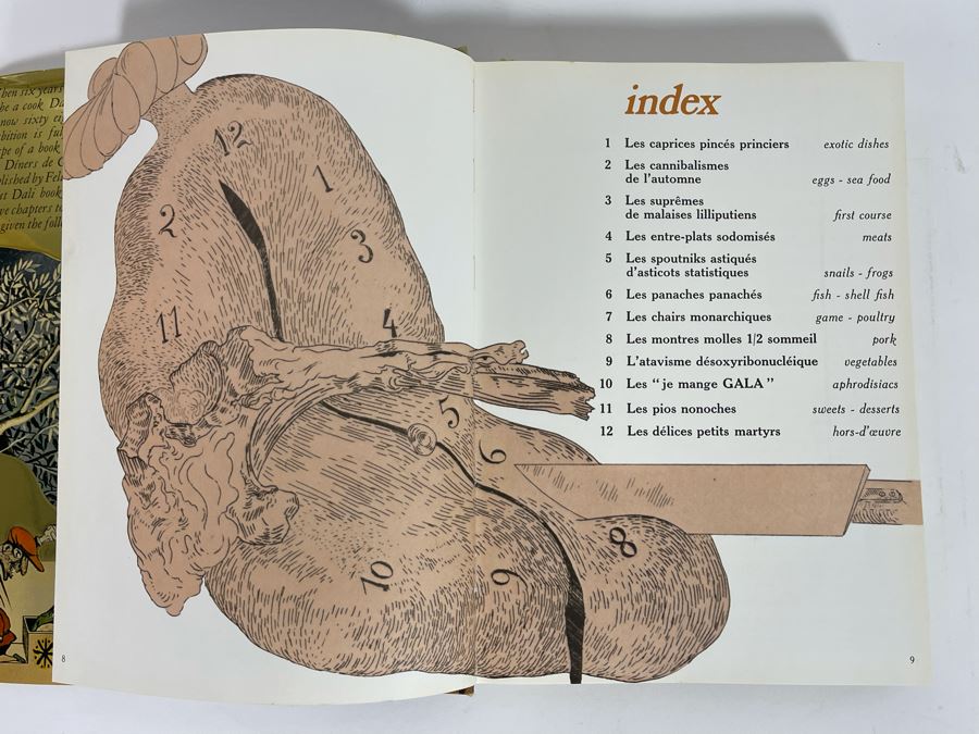 First Edition 1973 Salvador Dali Book Les Diners De Gala France By Draeger Felicie (Cookbook Or Diners By Dali) [Photo 9]