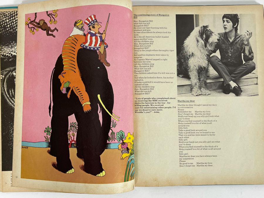 1969 First American Edition The Beatles Illustrated Lyrics Book By Alan Aldridge [Photo 12]