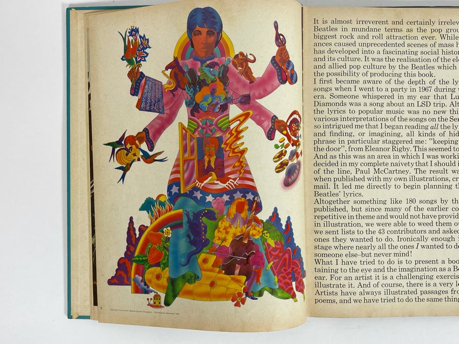 1969 First American Edition The Beatles Illustrated Lyrics Book By Alan Aldridge [Photo 9]