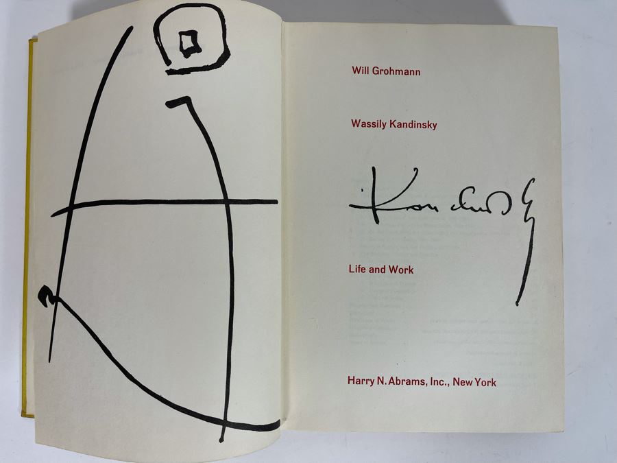First Edition Book Wassily Kandinsky Life And Work By Will Grohmann Personalized And Signed By Irving Stone [Photo 6]