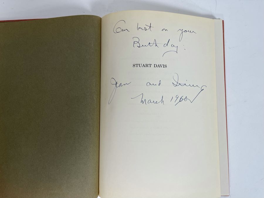 First Edition 1959 Book Stuart Davis By E.C. Goossen George Braziller Personalized And Signed By Irving Stone [Photo 4]