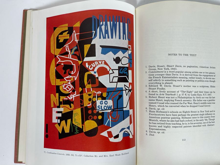 First Edition 1959 Book Stuart Davis By E.C. Goossen George Braziller Personalized And Signed By Irving Stone [Photo 8]