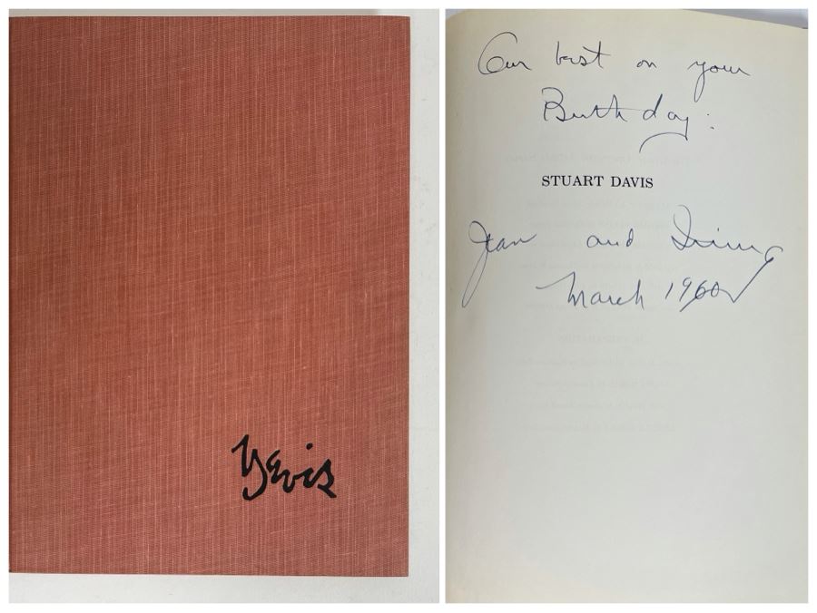 First Edition 1959 Book Stuart Davis By E.C. Goossen George Braziller Personalized And Signed By Irving Stone [Photo 1]