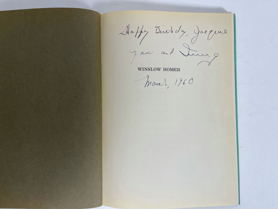 First Edition 1959 Book Winslow Homer By Lloyd Goodrich George Braziller Personalized And Signed By Irving Stone [Photo 4]