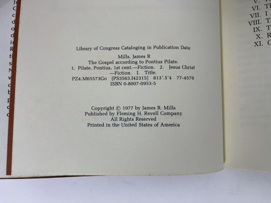 Signed Book The Gospel According To Pontius Pilate Signed By James R. Mills [Photo 7]