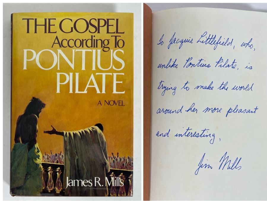 Signed Book The Gospel According To Pontius Pilate Signed By James R. Mills [Photo 1]