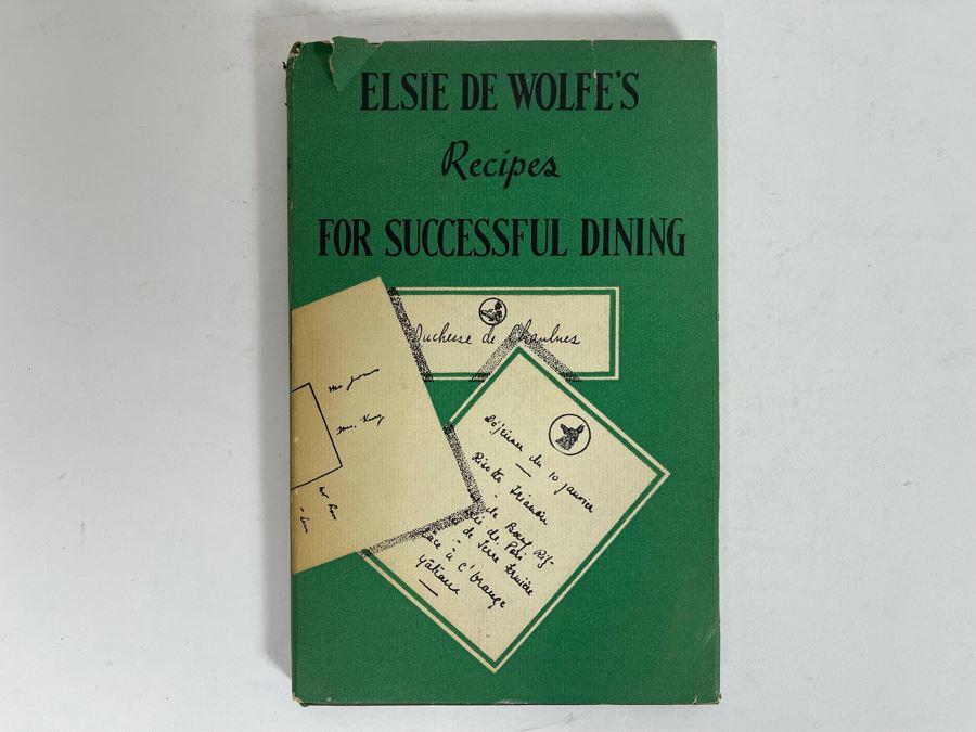 Signed Book Elsie De Wolfe's Recipes For Successful Dining Signed By Elsie De Wolfe 1948 [Photo 2]