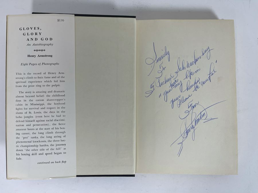 Signed First Edition 1956 Book Gloves, Glory And God An Autobiography ...