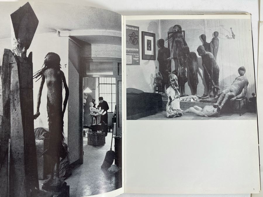 Signed Art Book Of Artist Floriano Bodini Sculptures Photography By Pepi Merisio Signed By Artist Floriano Bodini With Pair Of 8 X 10 B&W Photographs Of His Sculptures [Photo 9]