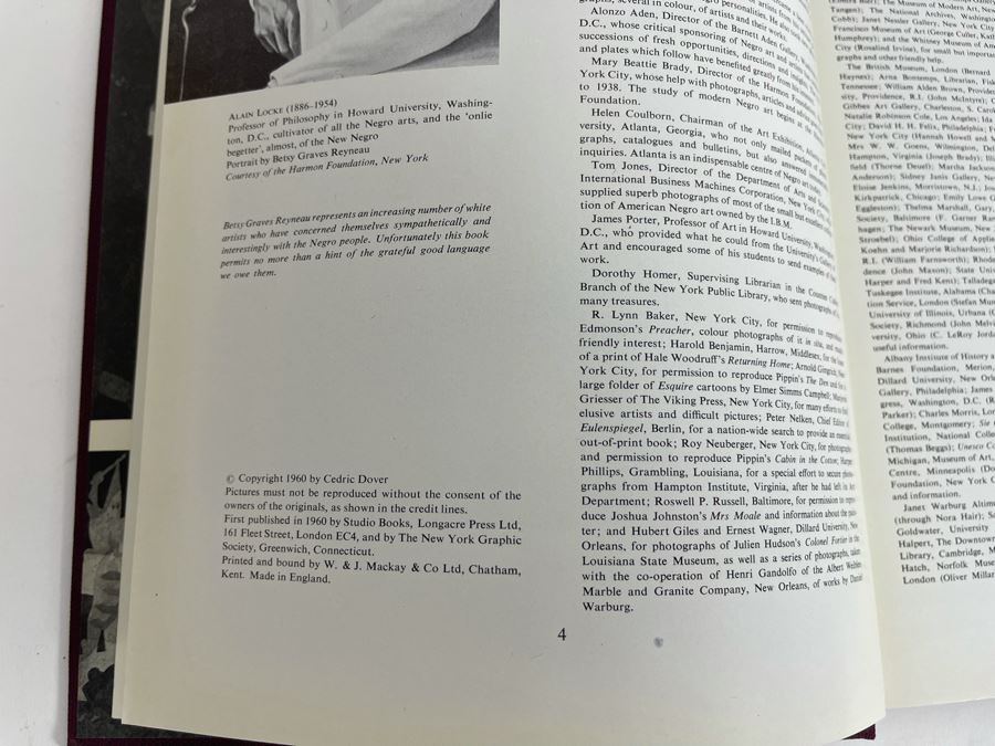 First Edition 1960 Book American Negro Art By Cedric Dover Signed By Irving Stone [Photo 9]