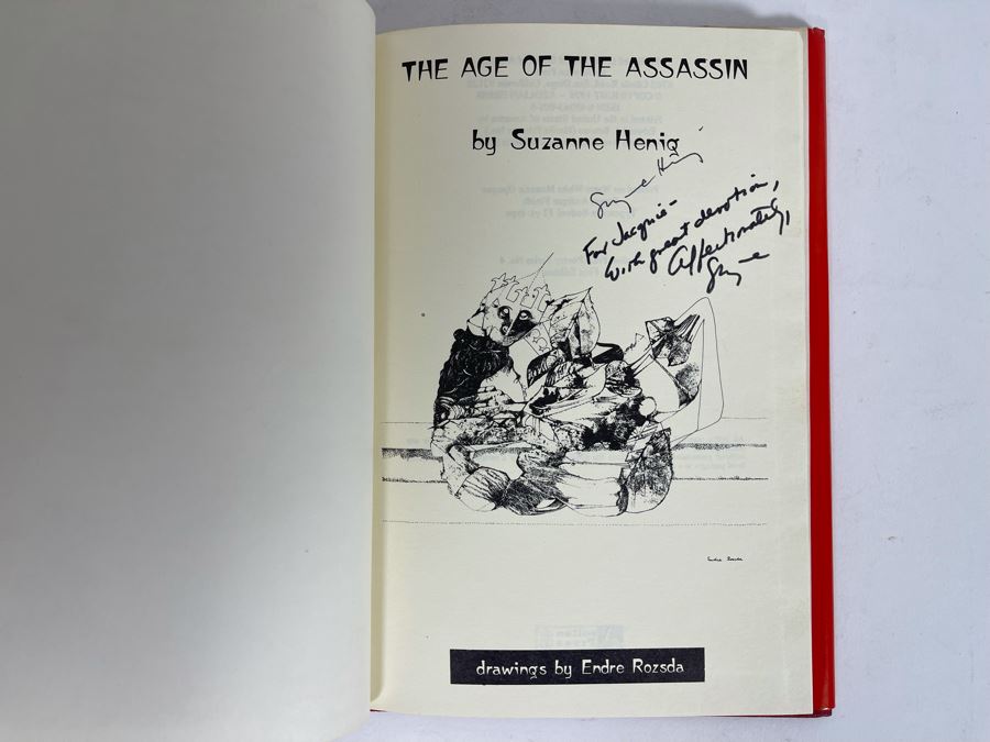 Signed First Edition 1976 Book The Age Of The Assassin By Suzanne Henig [Photo 4]