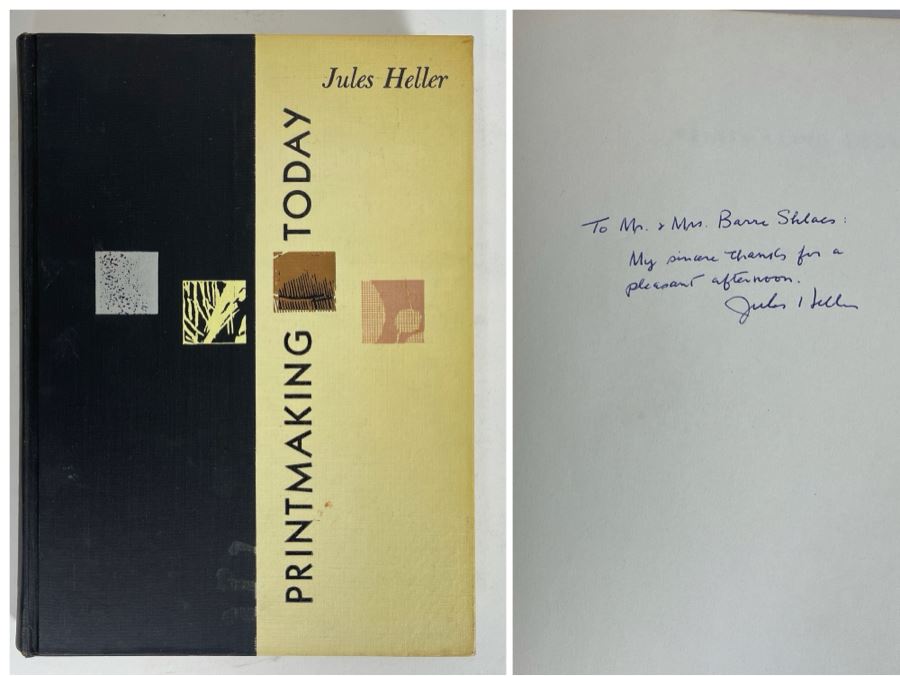 Signed First Edition 1958 Book Printmaking Today An Introduction To The Graphic Arts Signed By Jules Heller [Photo 1]