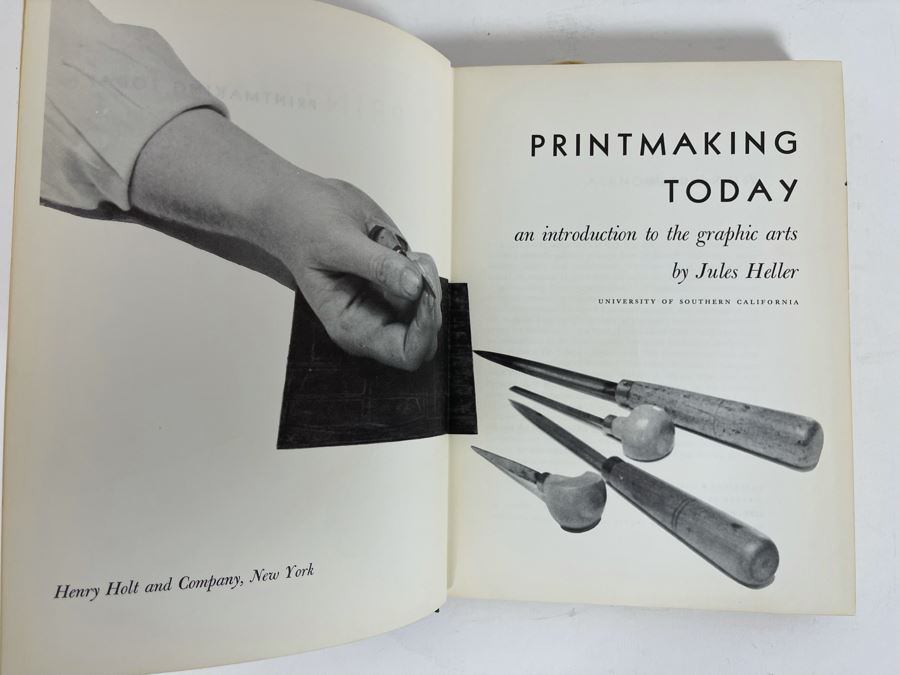 Signed First Edition 1958 Book Printmaking Today An Introduction To The Graphic Arts Signed By Jules Heller [Photo 6]