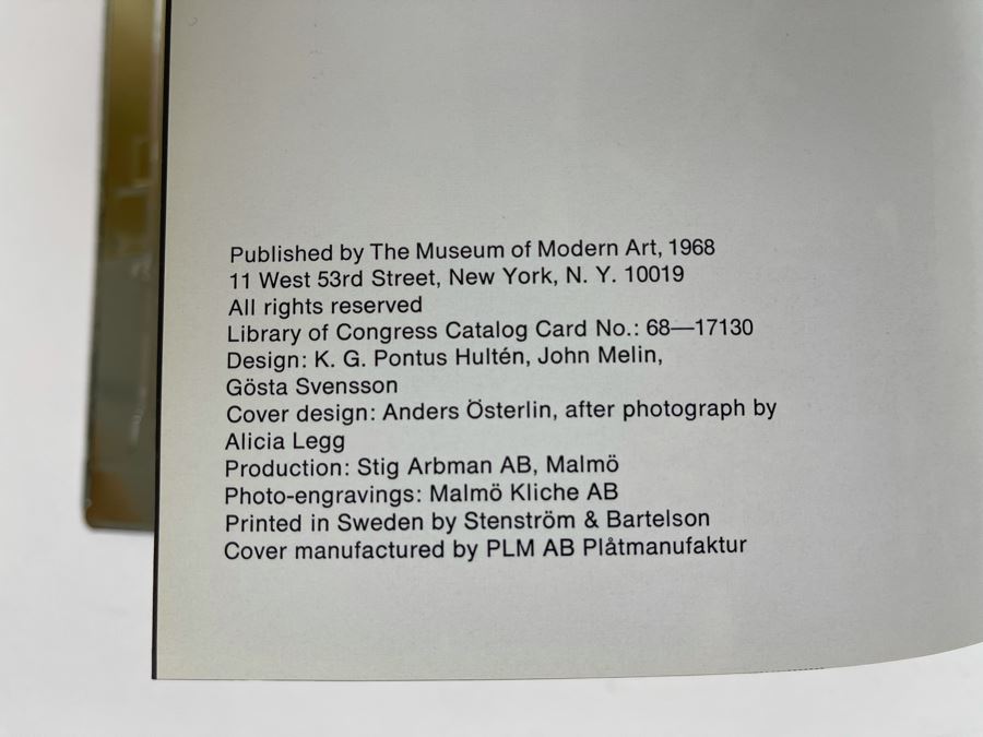 First Edition 1968 Book The Museum Of Modern Art The Machine By K. G. Pontus Hulten [Photo 6]
