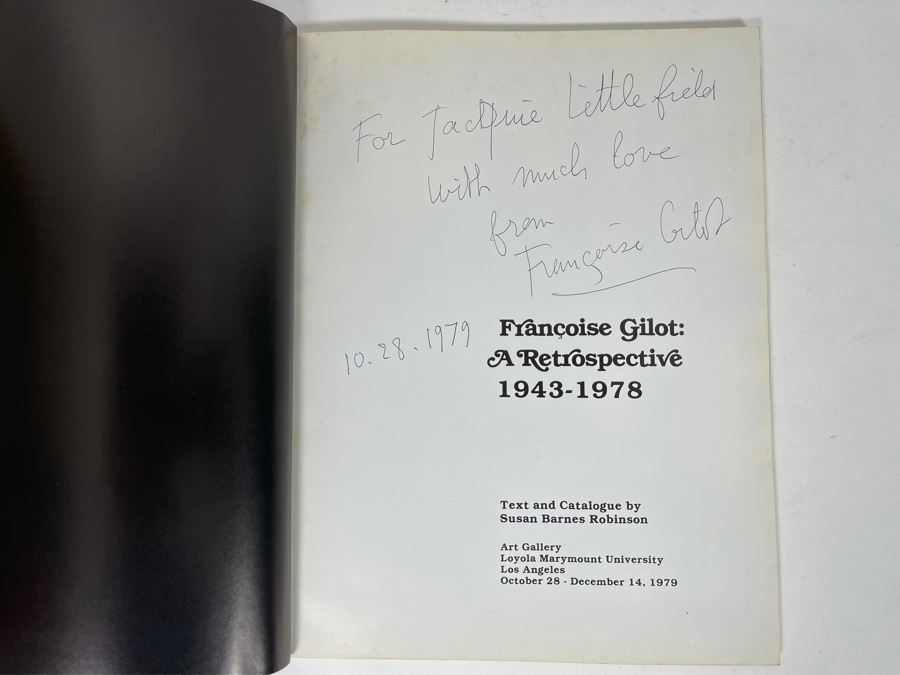 Signed Book Francoise Gilot: A Retrospective 1943-1978 Signed By Francoise Gilot (Girlfriend Of Pablo Picasso) [Photo 3]