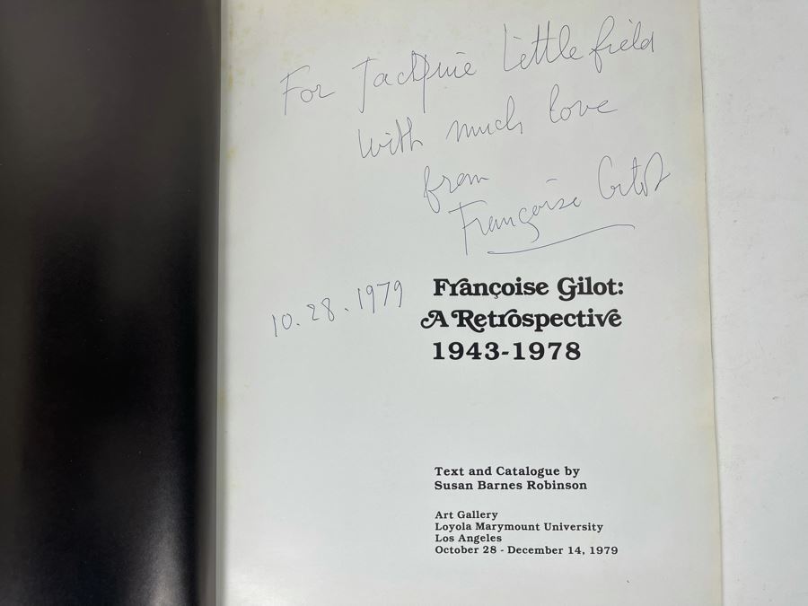 Signed Book Francoise Gilot: A Retrospective 1943-1978 Signed By Francoise Gilot (Girlfriend Of Pablo Picasso) [Photo 4]