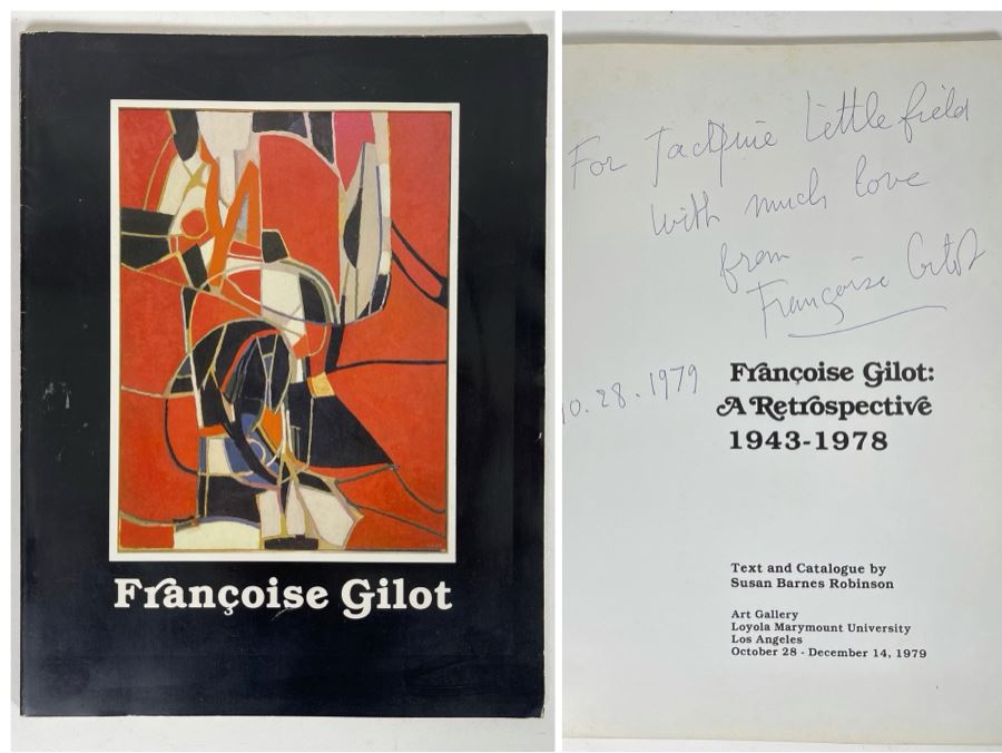 Signed Book Francoise Gilot: A Retrospective 1943-1978 Signed By Francoise Gilot (Girlfriend Of Pablo Picasso)