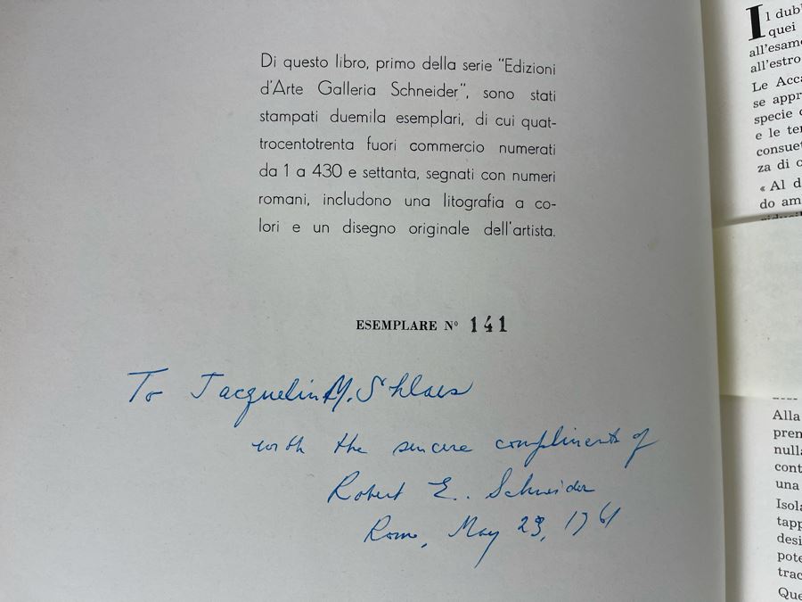 Signed Limited Edition Book Buggiani By Giuseppe Marchiori Published by Schneider, Roma, 1960 Signed By Artist Paolo Buggiani And Robert Schneider Italy [Photo 8]