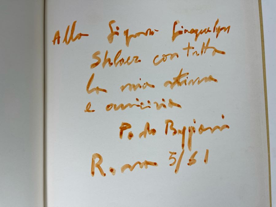 Signed Limited Edition Book Buggiani By Giuseppe Marchiori Published by Schneider, Roma, 1960 Signed By Artist Paolo Buggiani And Robert Schneider Italy [Photo 7]