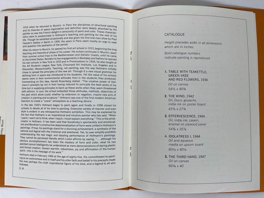 Hans Hofmann Paintings A Selection From The University Of California Collection La Jolla Museum Of Art 1968 Exhibit Catalog [Photo 9]