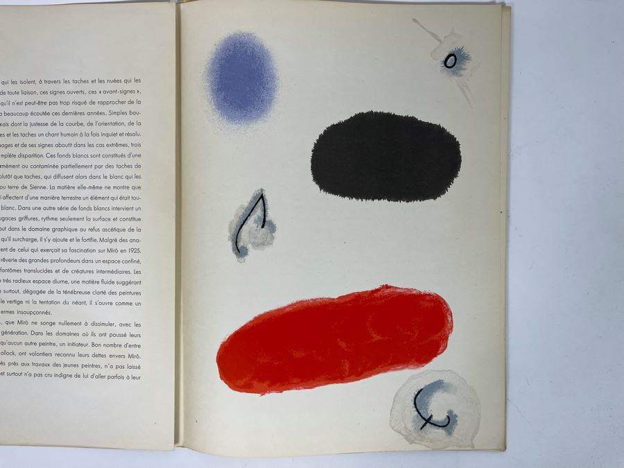 Joan Miro Derriere Le Miroir Softcover Book Original Edition Complete With 8 Color Lithographs Published By Maeght Editeur, Paris, 1961 Estimate $1,600 [Photo 10]