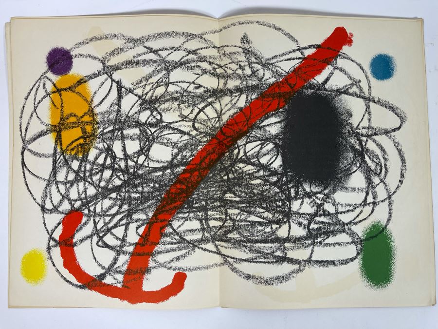 Joan Miro Derriere Le Miroir Softcover Book Original Edition Complete With 8 Color Lithographs Published By Maeght Editeur, Paris, 1961 Estimate $1,600 [Photo 9]