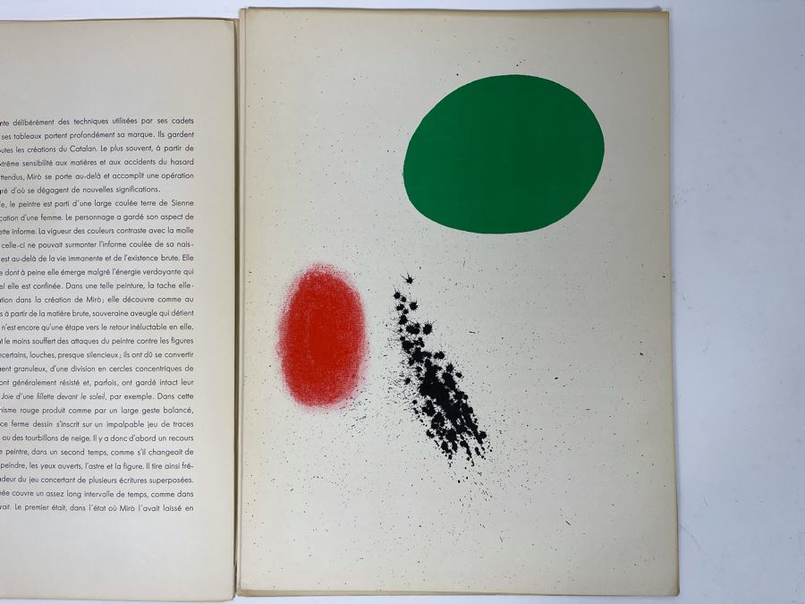 Joan Miro Derriere Le Miroir Softcover Book Original Edition Complete With 8 Color Lithographs Published By Maeght Editeur, Paris, 1961 Estimate $1,600 [Photo 12]