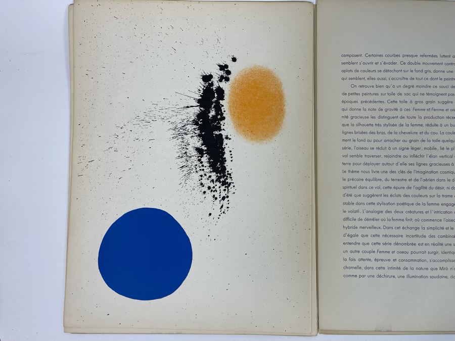 Joan Miro Derriere Le Miroir Softcover Book Original Edition Complete With 8 Color Lithographs Published By Maeght Editeur, Paris, 1961 Estimate $1,600 [Photo 19]