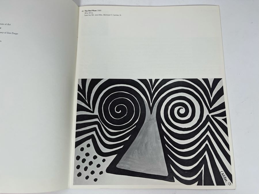 1970 Alexander Calder Exhibition Catalog Program For Calder Gouaches The Art Of Alexander Calder Long Beach Museum of Art [Photo 5]