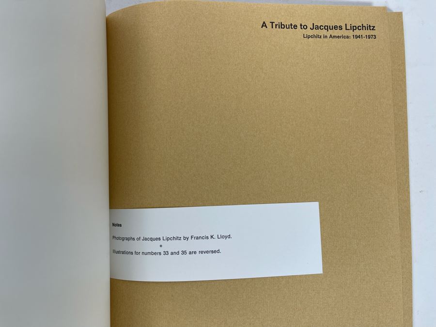 1973 Marlborough Gallery New York Exhibition Catalog A Tribute To Jacques Lipchitz In America: 1941-1973 [Photo 3]