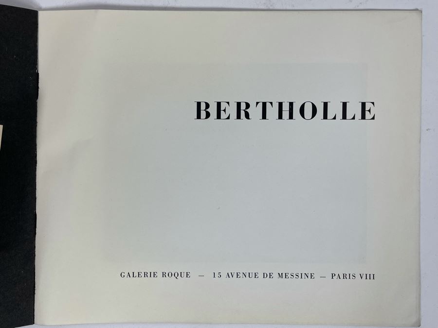 1963 Limited Edition Jean Bertholle Exhibition Catalog Galerie Roque Paris