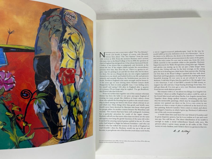 1988 First Edition David Hockney A Retrospective Catalog Of An Exhibition Held At The LA County Museum Of Art [Photo 4]